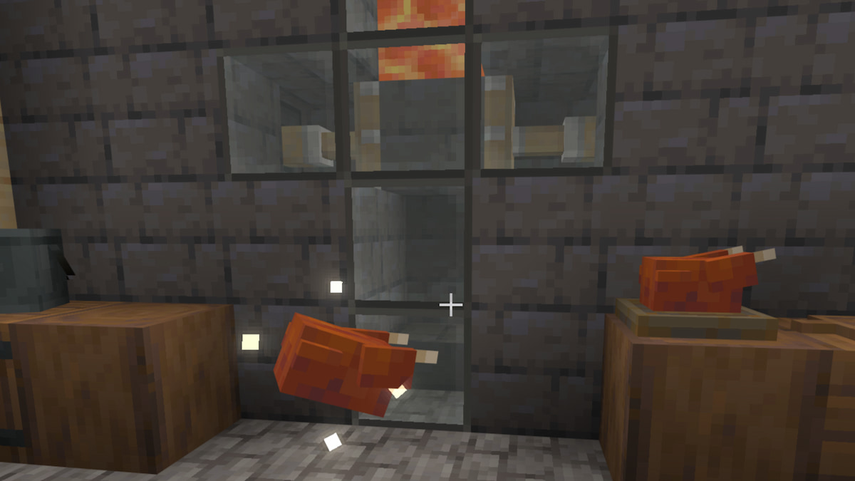 Hot Lava Chicken floating above the ground in A Minecraft Movie live event.