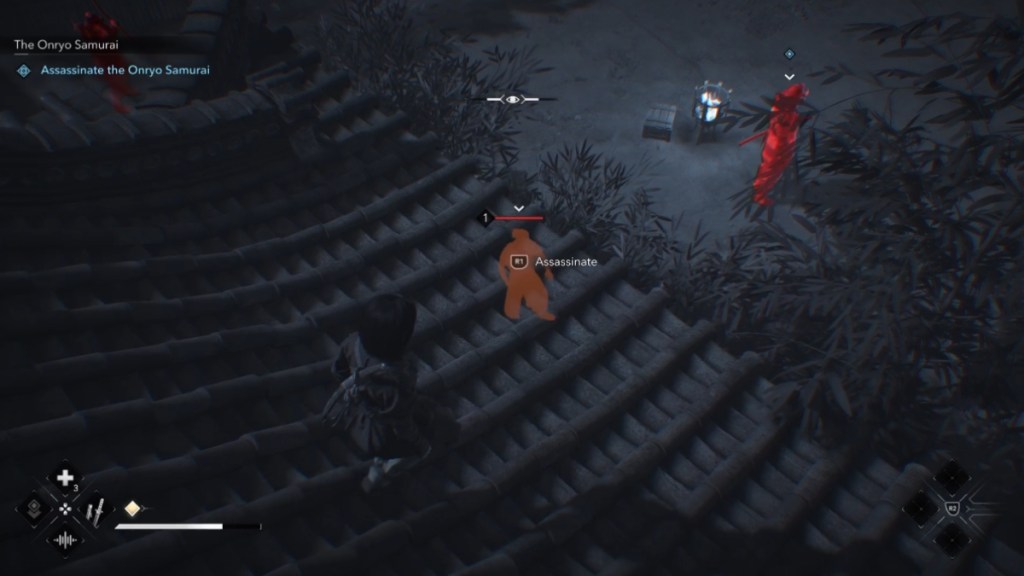 an image of a guard behind Onryo Samurai in AC Shadows