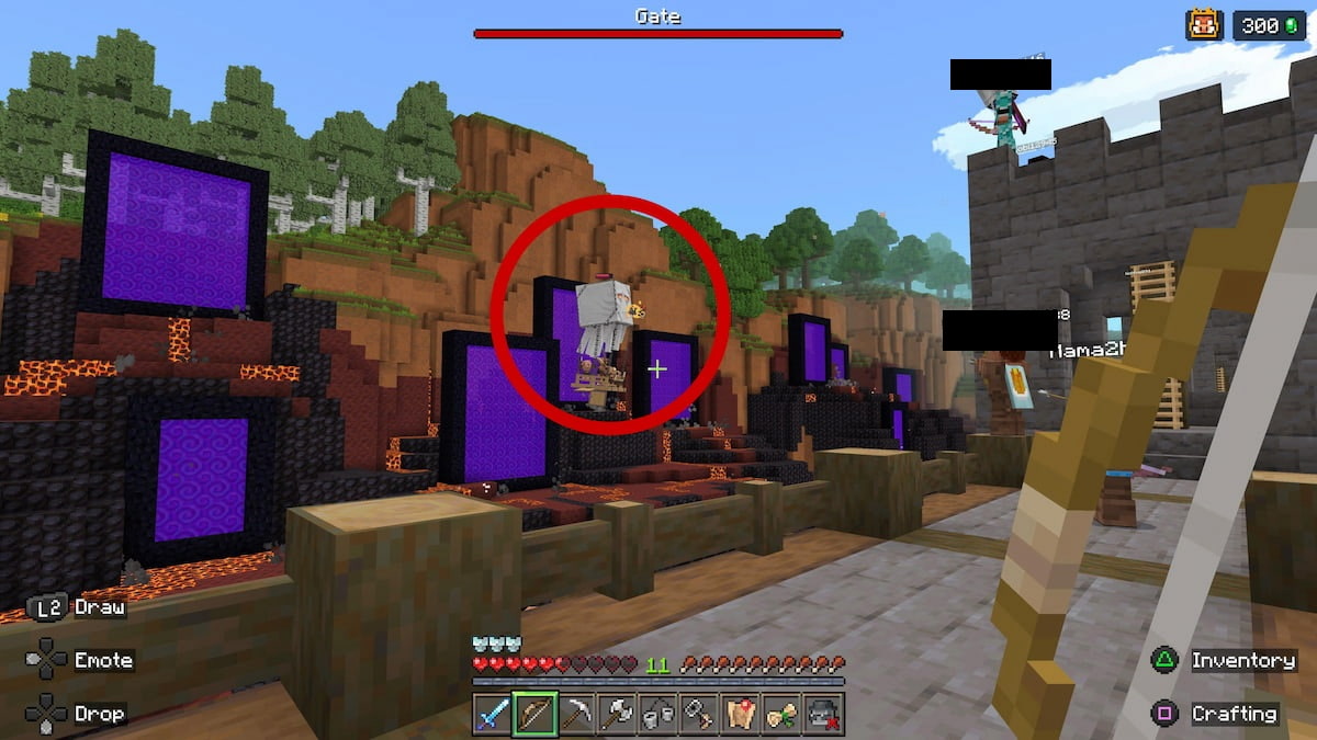 Ghasts coming out of portals