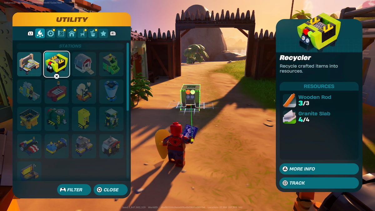 Crafting the Recycler station