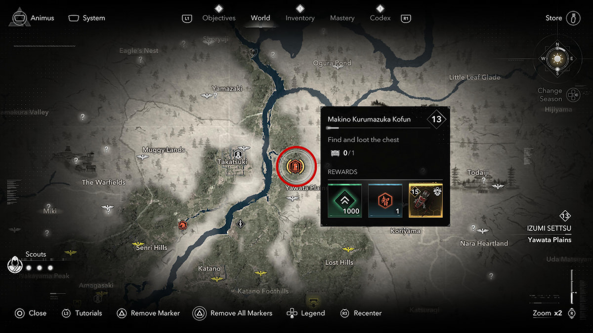 Makino Kurumazuka Kofun map location