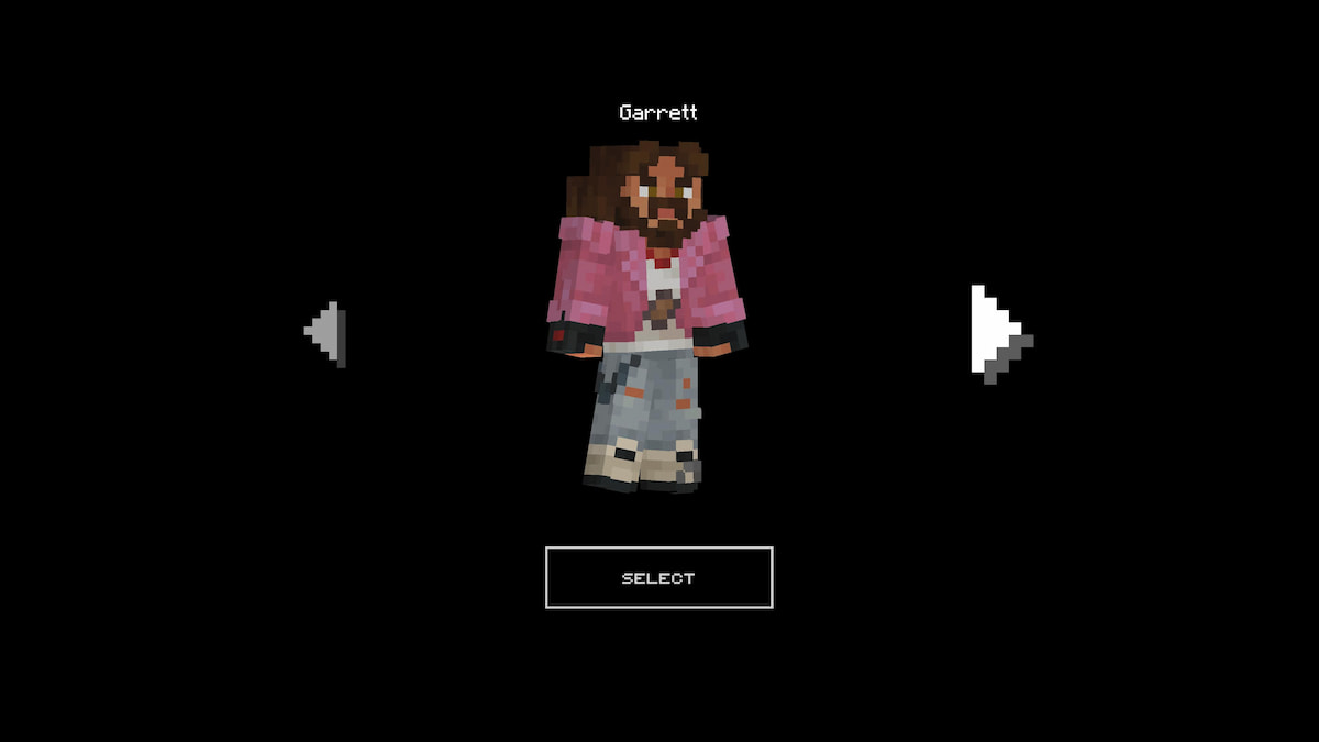Garrett skin in A Minecraft Movie DLC