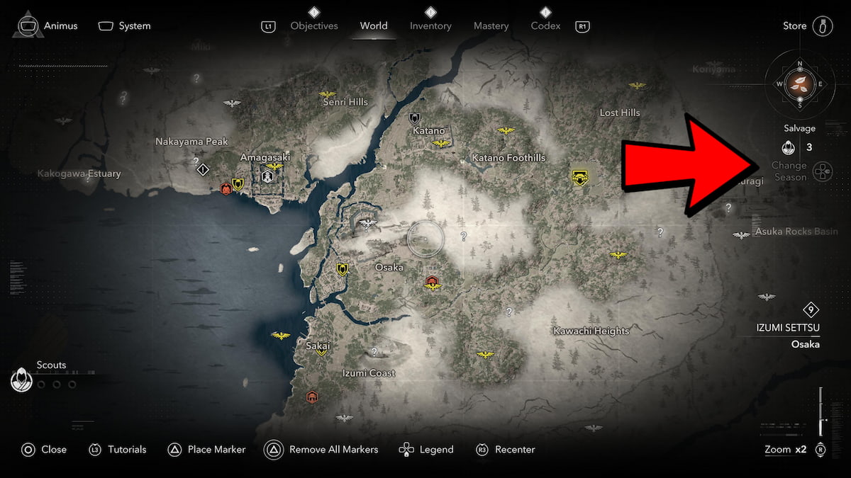 Change Season option in World map