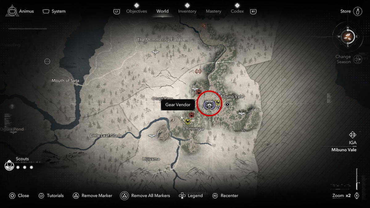 Gear Vendor Mibuno Vale map location