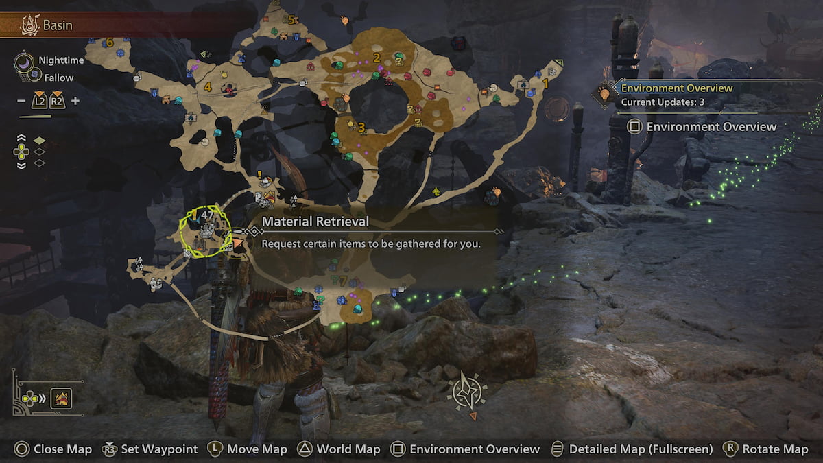 Material Retrieval map icon