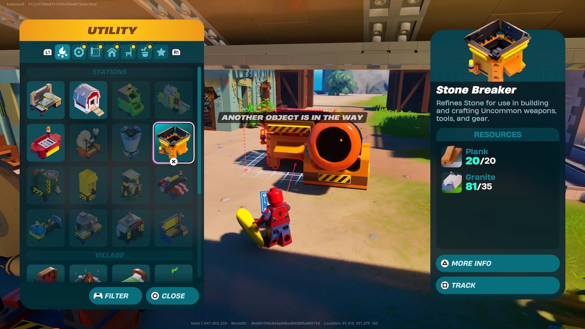 Crafting the Stone Breaker recipe