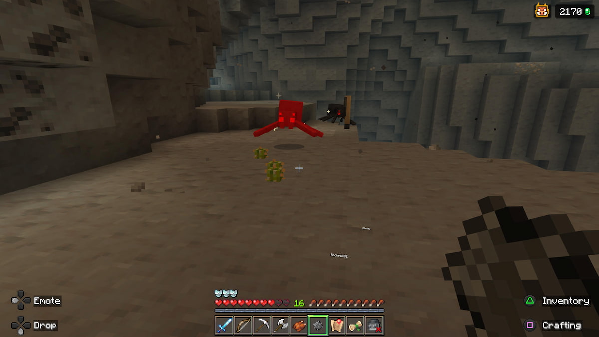 Using the Cactus Ball to inflict damage on spiders