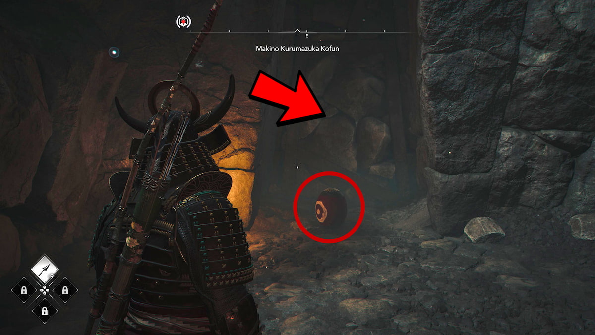 Explosive next to rocky terrain