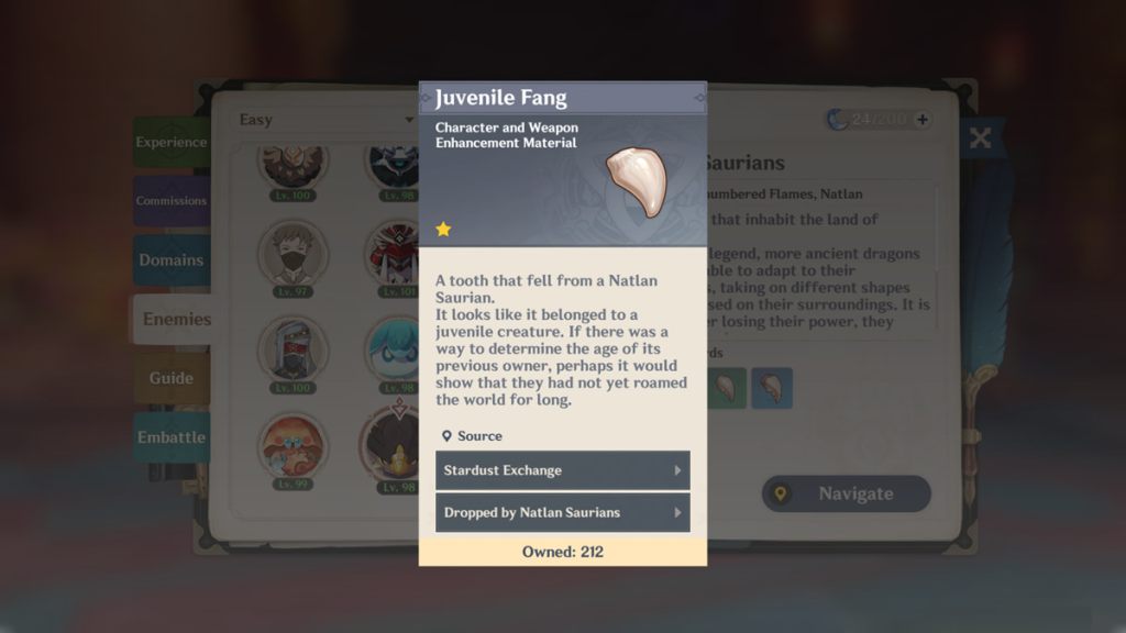 Juvenile Fang is one of Varesa's ascension and talent materials.