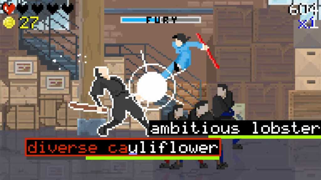 Screenshot from Keys of Fury showing battle mechanics