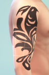 Floral tattoo design in The Sims 4