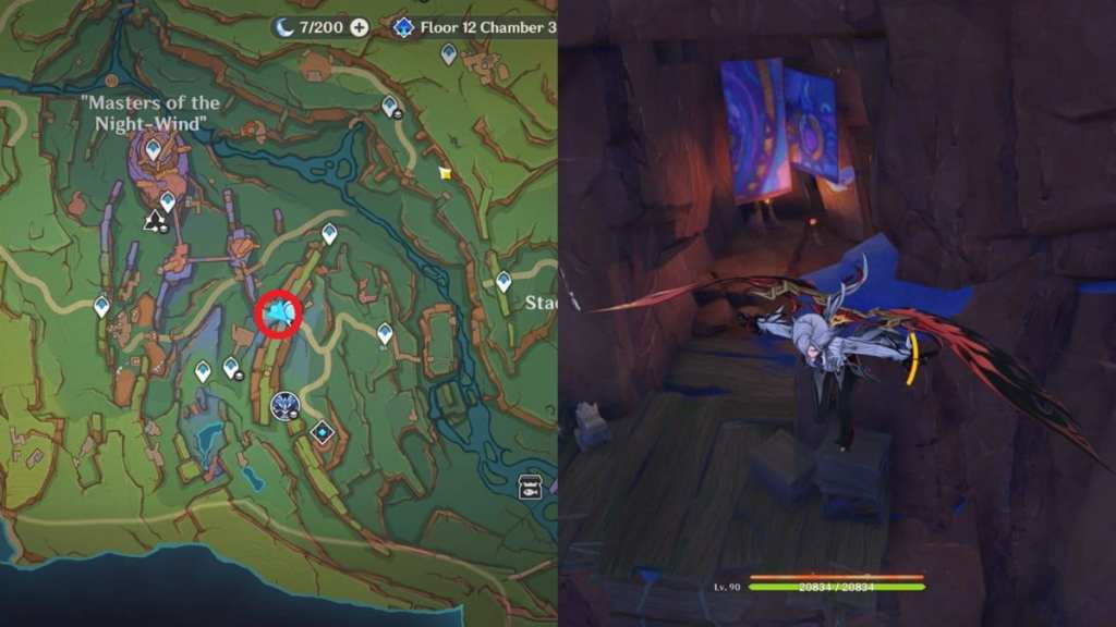 Secret trove location in Masters of the Night-Wind