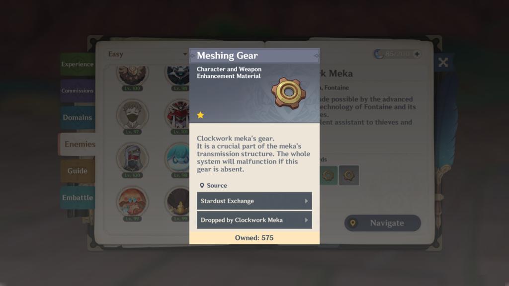 Meshing Gear - skirk ascension and talent material