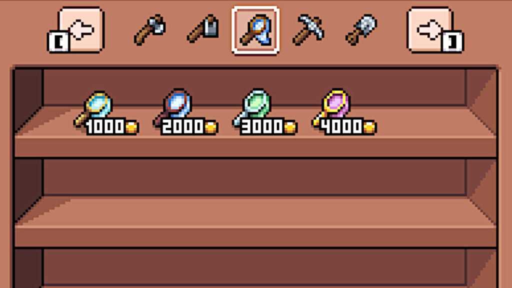 The different options for upgrading your Net in Fields of Mistria, available from the Blacksmith