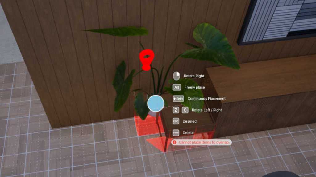 Moving objects around in InZoi without pressing Alt