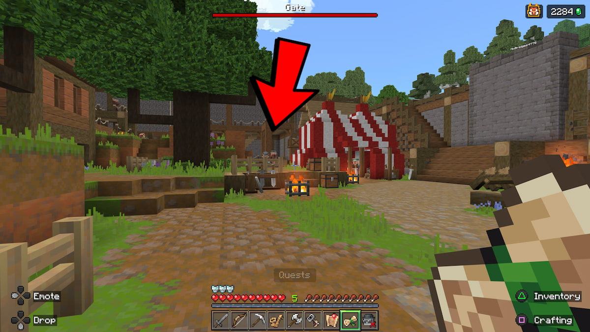 Outer Walls tents in Minecraft