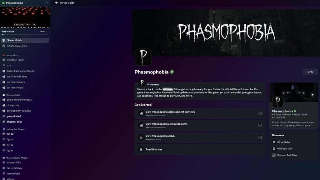 Phasmophobia's Discord server