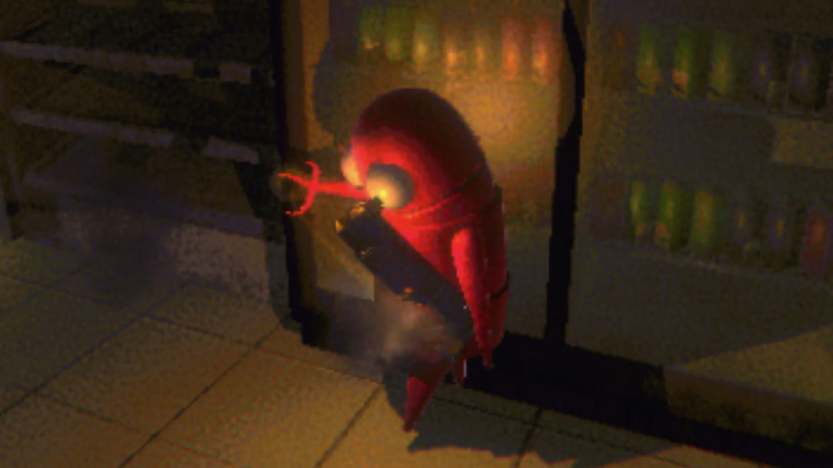 A REPO character holding a shotgun