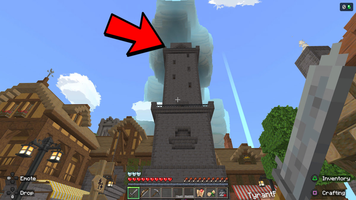 Minecraft Movie Live Event tower