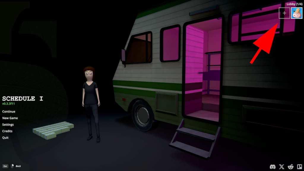 Schedule 1 friend invite button