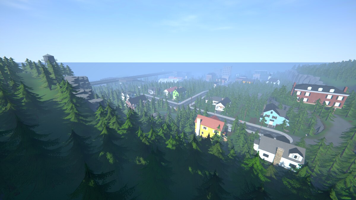 A view from above of the city in Schedule 1.