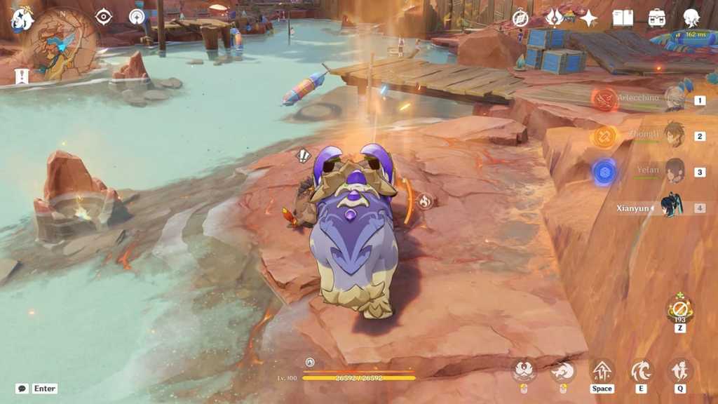 using normal attack to seal the geothermal vent