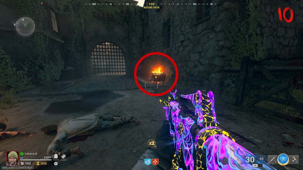 Brazier near Citadelle des Morts gate