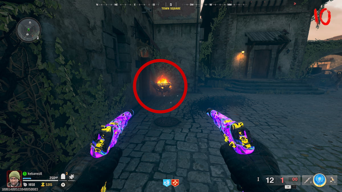 Brazier near Citadelle des Morts spawn point