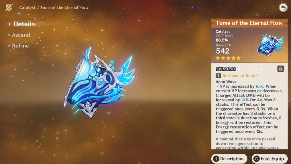 Tome of the Eternal Flow is a good stat stick for Varesa