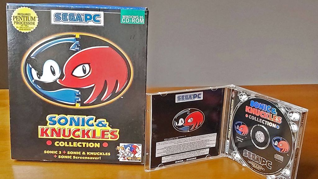 A boxed copy of Sonic & Knuckles collection
