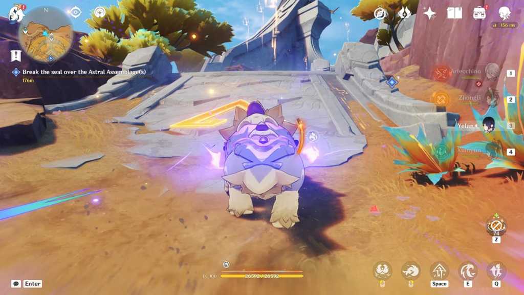 Indwelling a Tatankasaur to reach The Sealed Site of Sacrifice quest location