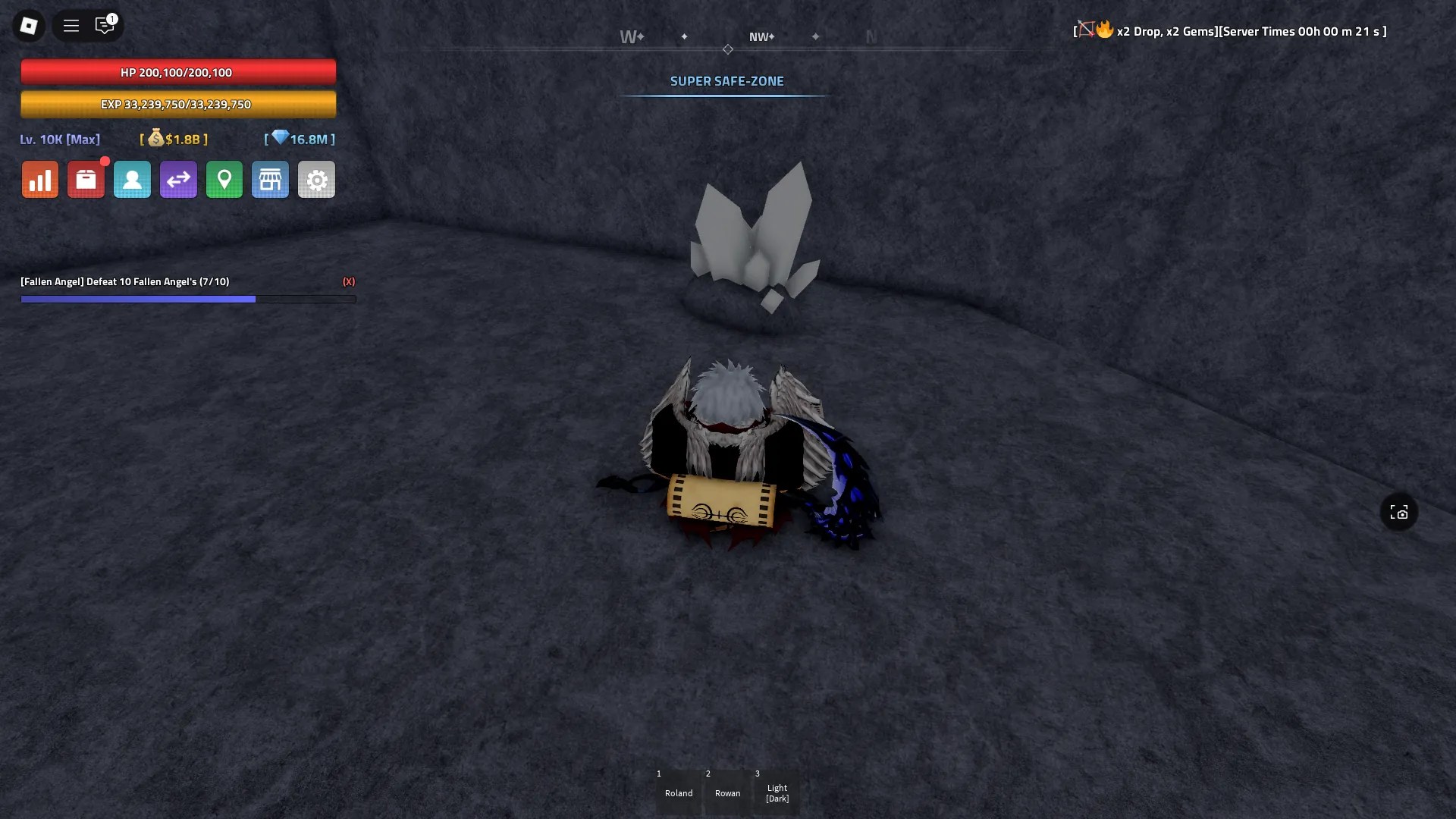 A player looking at a Iron ore node that spawned inside the Dungeon Cave