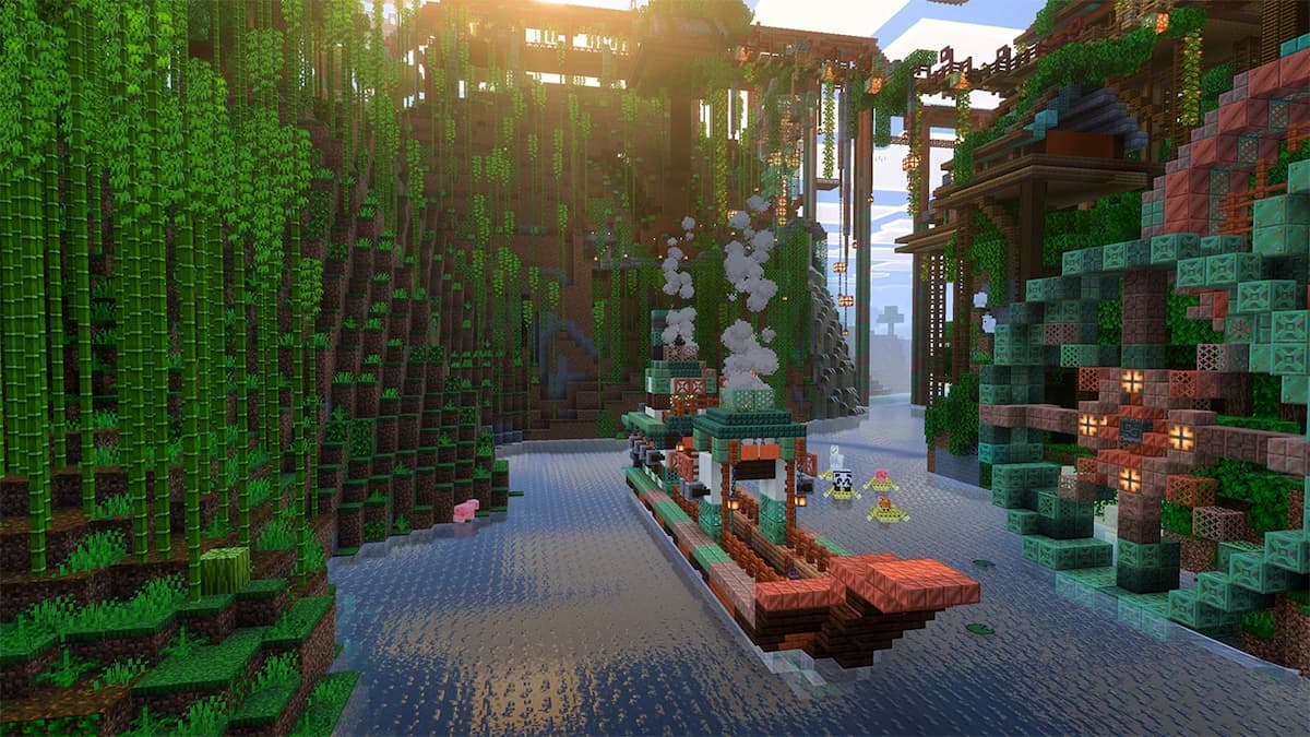 A river in Minecraft