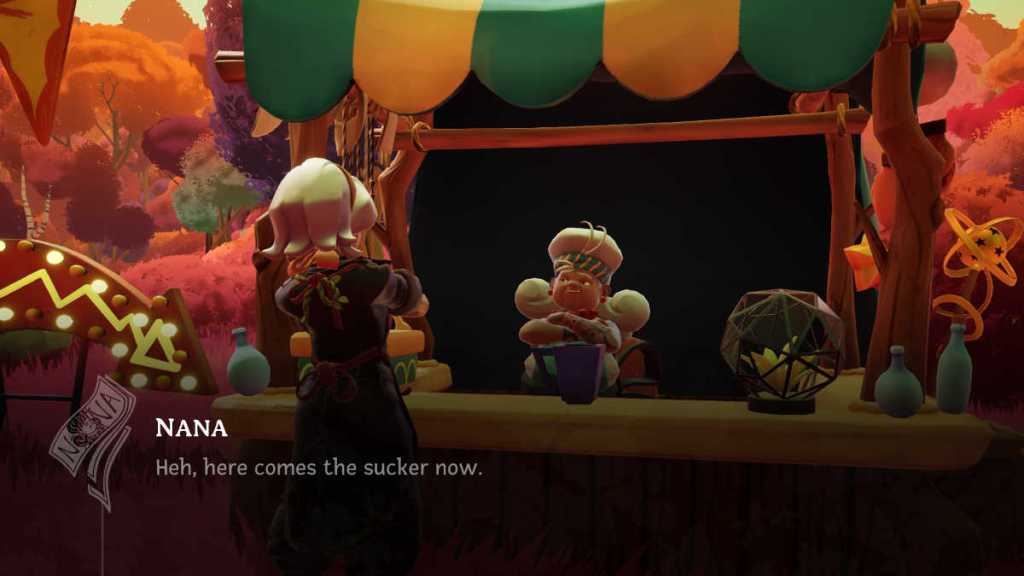 Speaking to Nana in Wanderstop