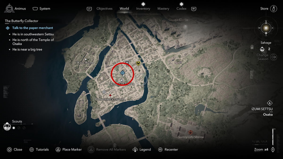 Paper Merchant map location in Osaka