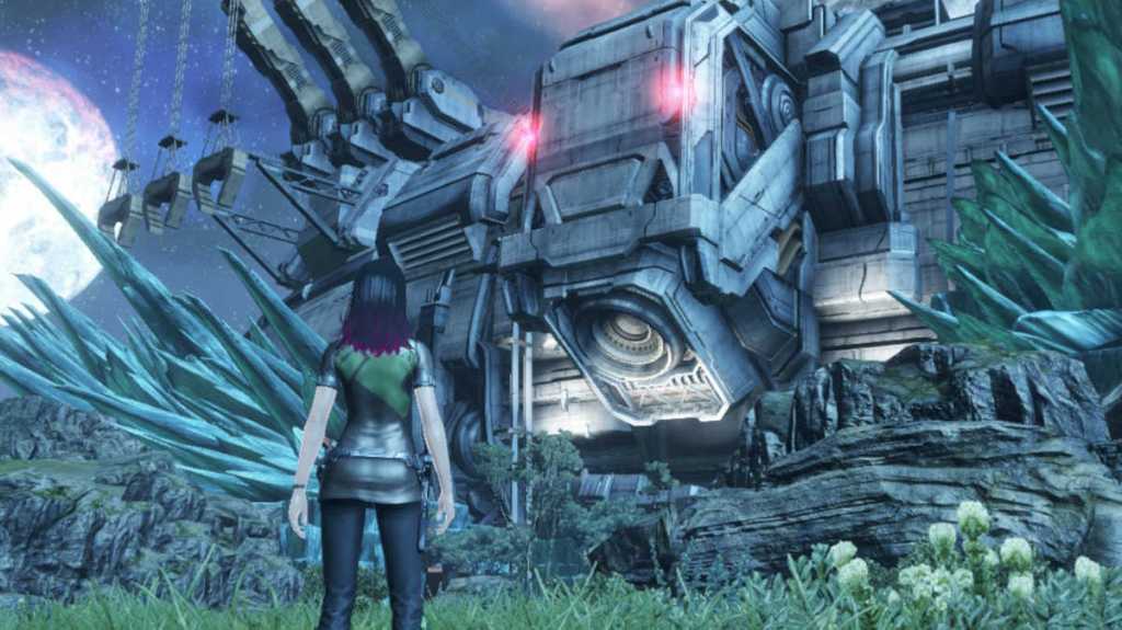 Character approaching the White Whale in Xenoblade Chronicles X