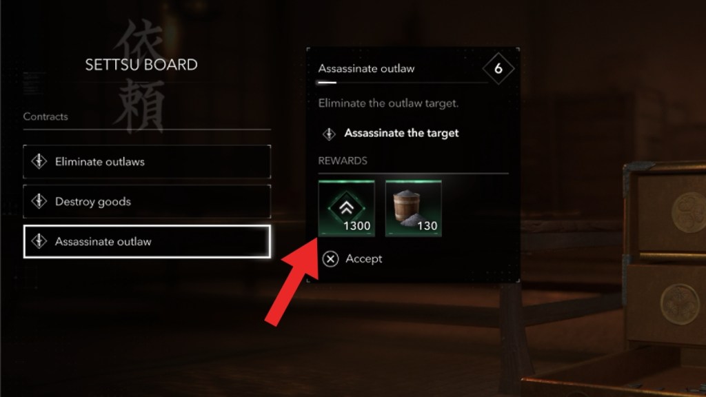 an image of a Contract in AC Shadows