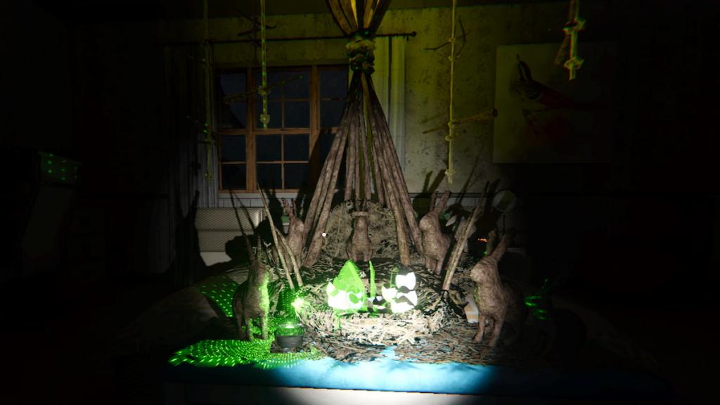 A Forest Minion in a DOTS Projector in Phasmophobia