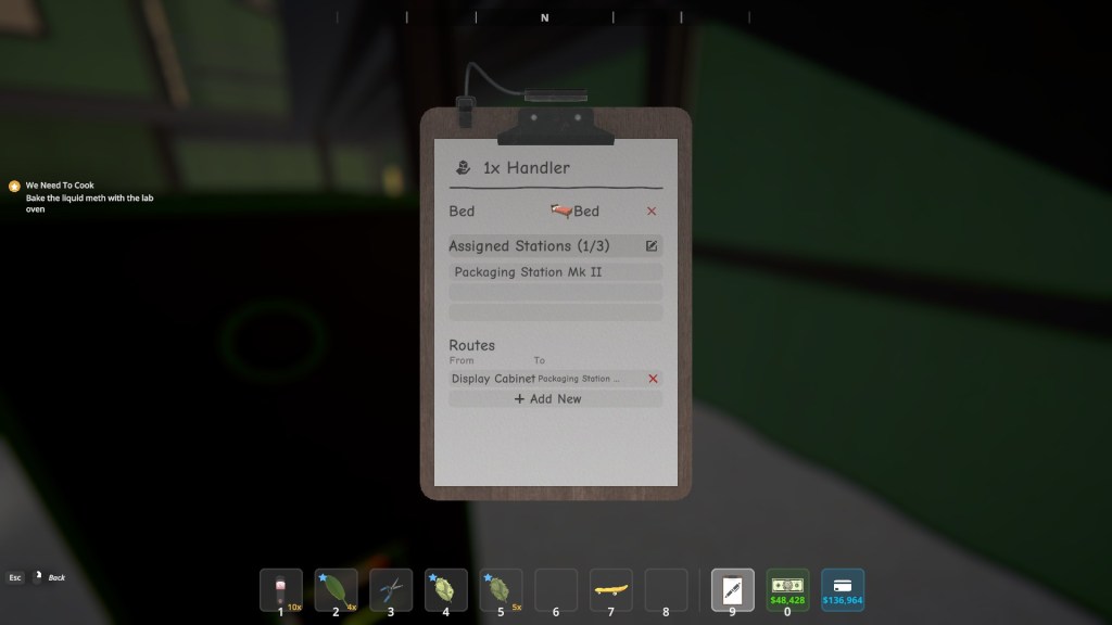 Management clipboard in Schedule 1