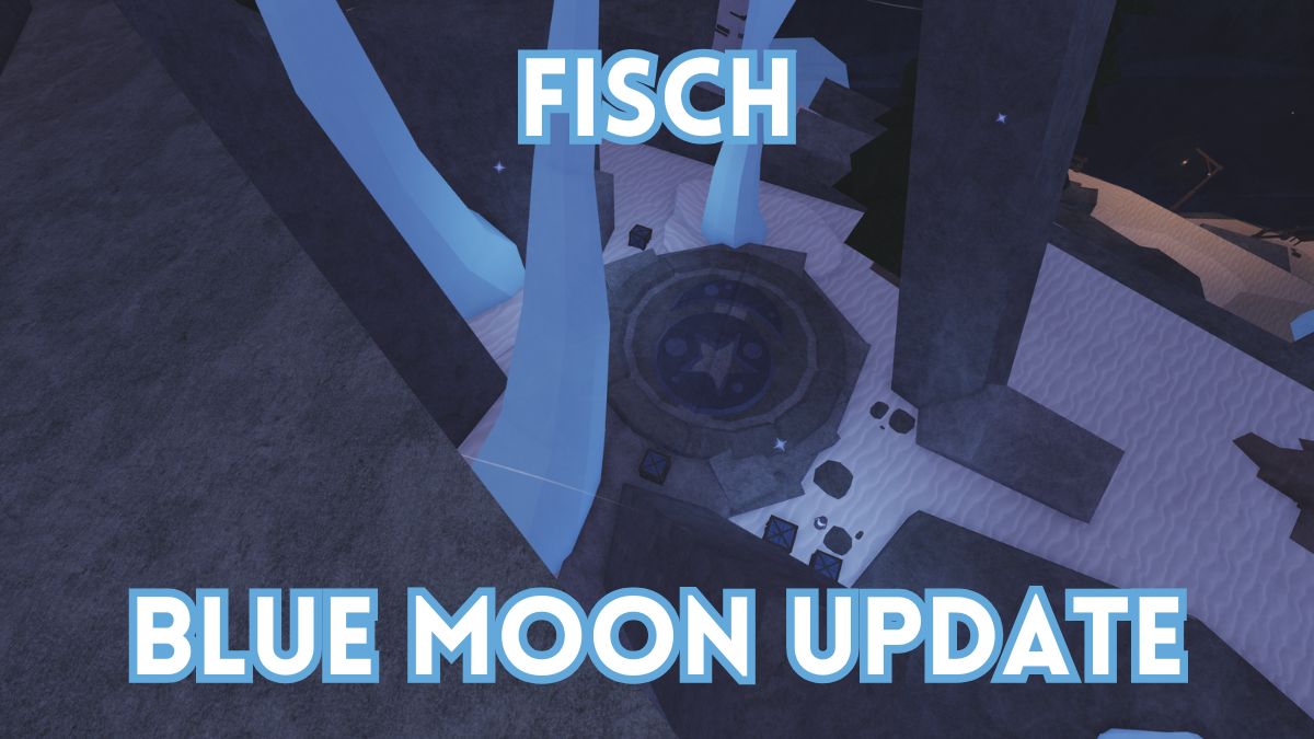 The entrance to the Blue Moon room in Fisch with the title on top and bottom of the page