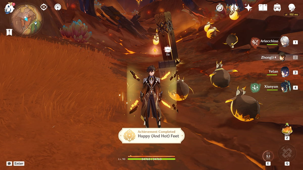 Happy (And Hot) Feet achievement in genshin impact 5.5