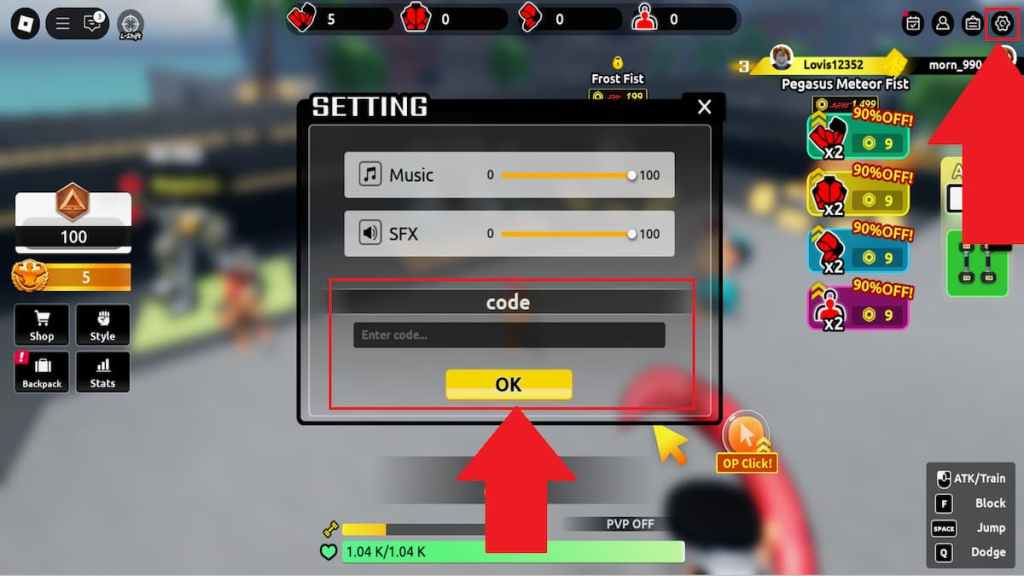 How to redeem Train to Fight codes