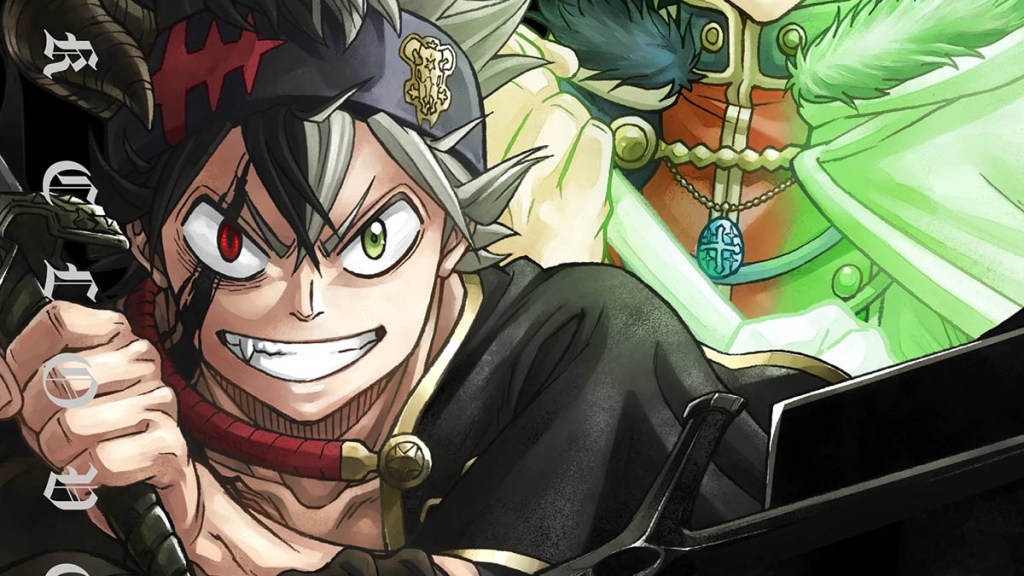 Asta, as shown in the cover of the sixteenth volume of the Black Clover anime. 