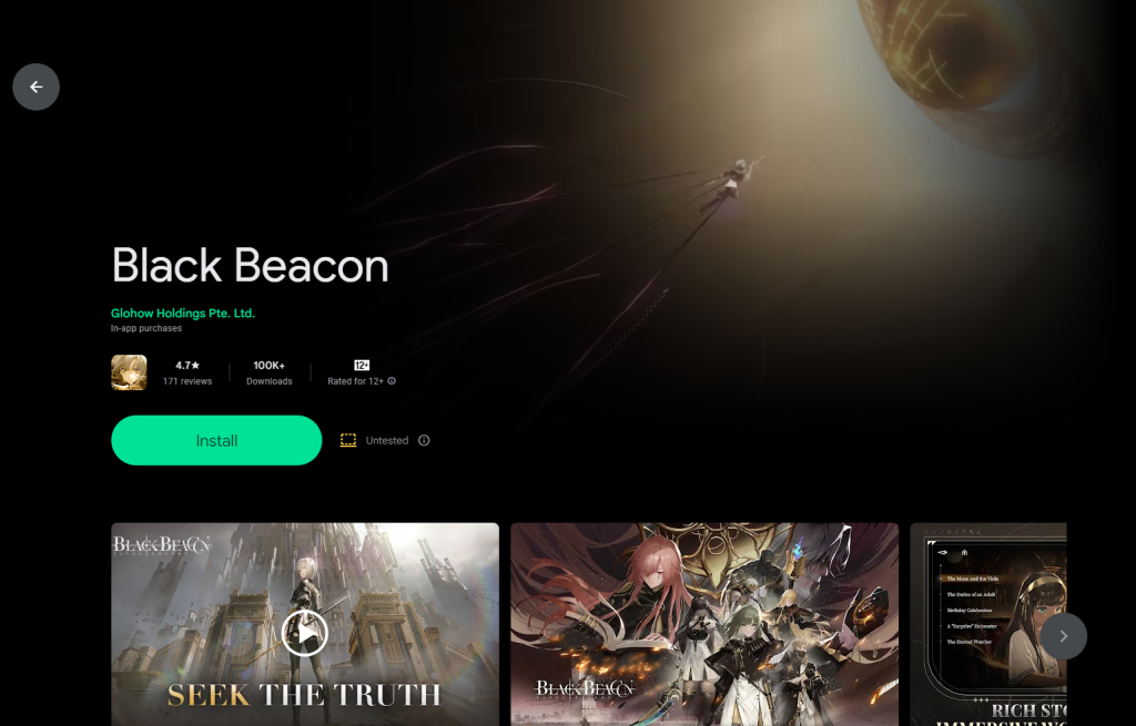 Black Beacon on Google Play Games Beta