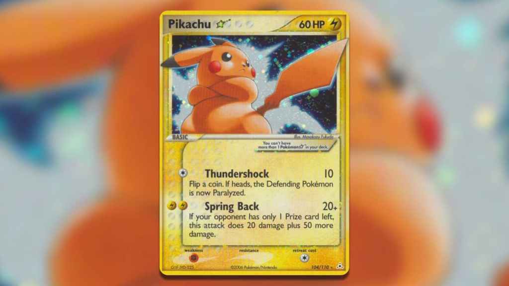 Screenshot of Pokemon TCG Holofoil Pikachu (Star) – Holon Phantoms