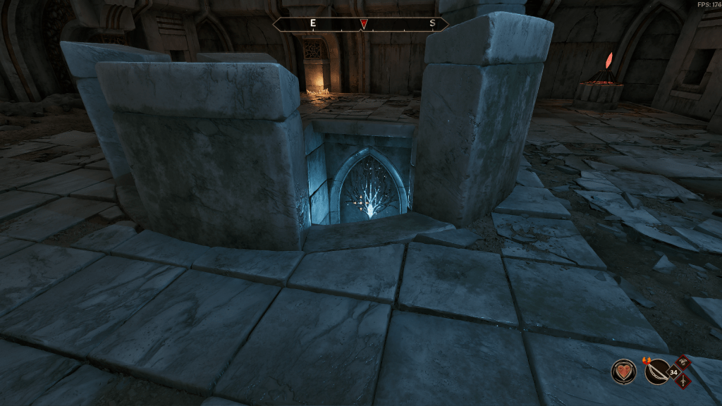 The pillar opens to a door