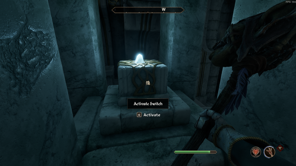 A switch that activates a staircase