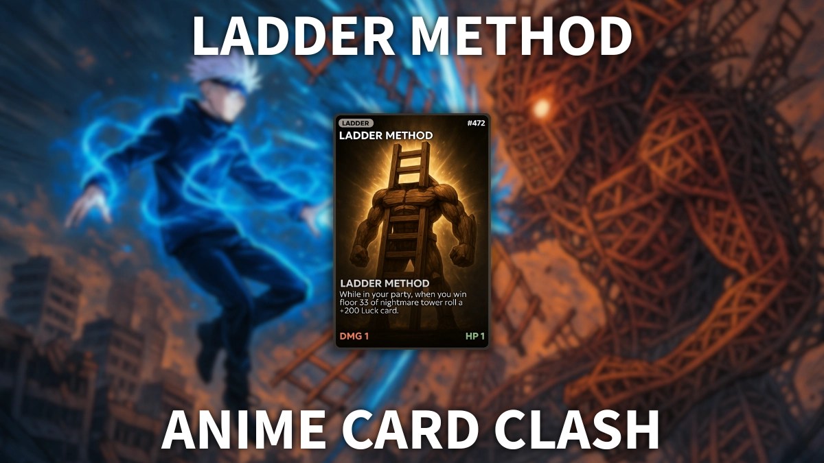 Personifications of the Gojo and the Ladder method fighting in Anime Card Clash