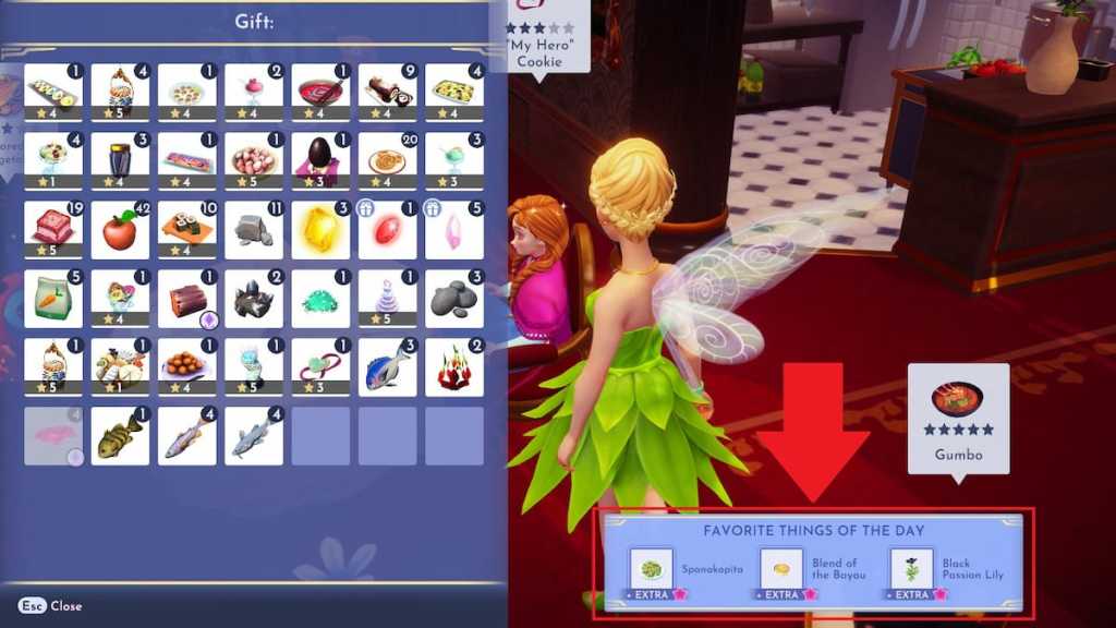 Anna's favorite items of the day marked in DDV