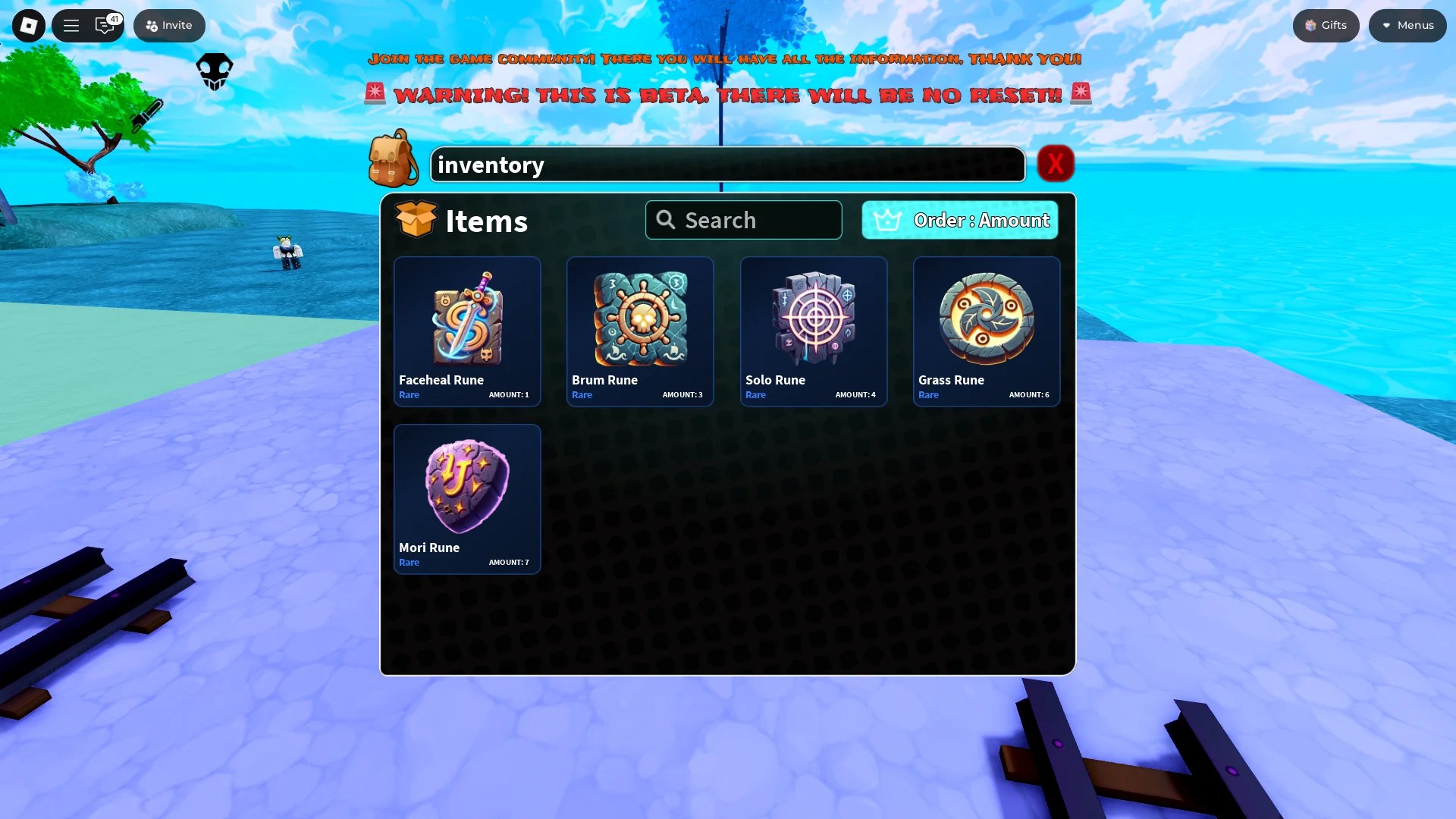 Preview of the Dungeon menu that lets you select runes that you want to apply to it in Arise Crossover Roblox experience